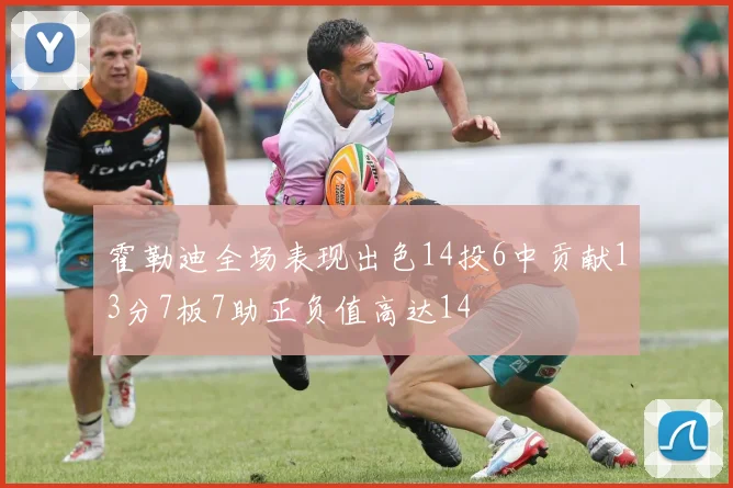 霍勒迪全场表现出色14投6中贡献13分7板7助正负值高达14